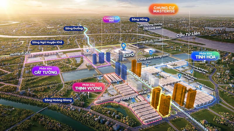Vinhomes Global Gate hội tụ những lợi thế đắt giá tại Đông Anh 3 Vị trí dự án Vinhomes Global Gate đắc địa